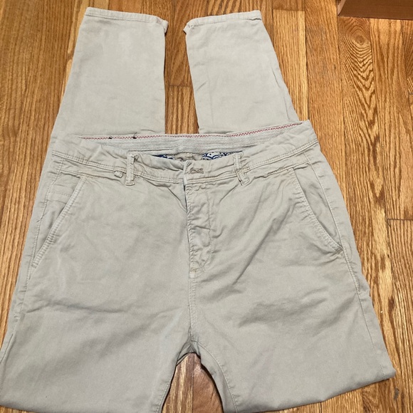 mens cream skinny chinos
